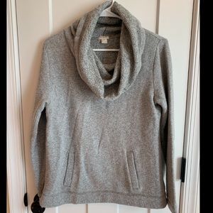 J crew pullover with full pocket on front.